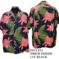 【サンサーフ対象商品20％OFF】SunSurf アロハシャツ SS34454【TORCH GINGER】Black【8/19まで】