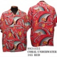 SunSurf アロハシャツ SS34455【CORAL UNDERWATER】Red