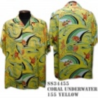 SunSurf アロハシャツ SS34455【CORAL UNDERWATER】Yellow