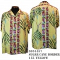 SunSurf アロハシャツ SS34457【SUGAR CANE BORDER】Yellow