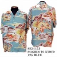 SunSurf アロハシャツ SS34463【PILGRIM TO KYOTO】Blue