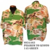 SunSurf アロハシャツ SS34463【PILGRIM TO KYOTO】Green