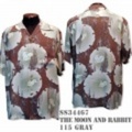 SunSurf アロハシャツ SS34467【THE MOON AND RABBIT】Gray