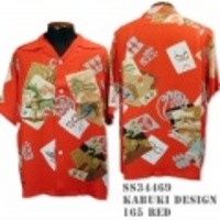 SunSurf アロハシャツ SS34469【KABUKI DESIGN】Red