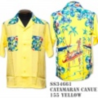 SunSurf アロハシャツ SS34661【SPECIAL EDITION CATAMARAN CANUE】Yellow