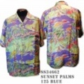 SunSurf アロハシャツ SS34662【SPECIAL EDITION SUNSET PALMS】Blue