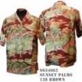 SunSurf アロハシャツ SS34662【SPECIAL EDITION SUNSET PALMS】Brown