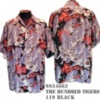 【新生活応援♪ ポイント15％】Sun Surf アロハシャツ SS34663【SPECIAL EDITION THE HUNDRED TIGERS】Black