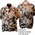 SunSurf アロハシャツ SS34670【KEONI / FAMILY BOND by BROTHER TOM】Black