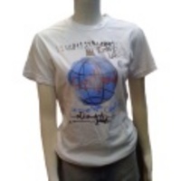 【在庫限り 67%OFF】MARQET（マーケット）Earth Graphic Men’s Tシャツ White/Blue