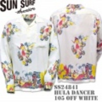 Sun Surf（サンサーフ）アロハシャツ SS24841【HULA DANCER L/SLEEVE】Off White