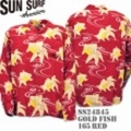 Sun Surf（サンサーフ）アロハシャツ SS24845【GOLDFISH L/SLEEVE】Red