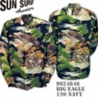 Sun Surf（サンサーフ）アロハシャツ SS24846【BIG EAGLE L/SLEEVE】Navy