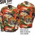 Sun Surf（サンサーフ）アロハシャツ SS24846【BIG EAGLE L/SLEEVE】Red