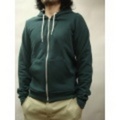 【American Apparel 】 Flex Fleece Zip Hoody アメリカンアパレル フレックスフリース ジップアップ パーカー グリーン