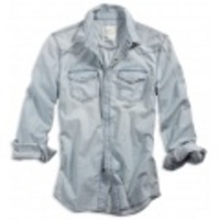 【送料無料】アメリカンイーグルメンズ EAGLE CHAMBRAY WESTERN SHIRT (Chambray Blue)