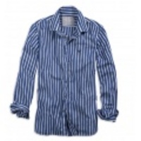 【送料無料】アメリカンイーグルメンズ EAGLE PREMIUM STRIPED SHIRT (Rich Navy)