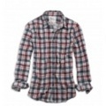 アメリカンイーグル EAGLE PLAID DOUBLE-WEAVE SHIRT (Red)