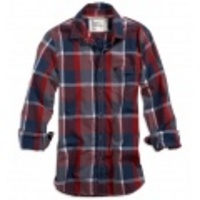 アメリカンイーグル EAGLE PLAID SHIRT (White/Red)