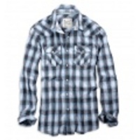 アメリカンイーグルメンズ EAGLE PLAID WESTERN SHIRT (Blue)