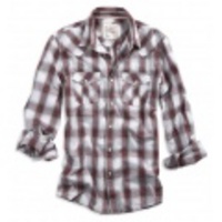 アメリカンイーグル EAGLE PLAID WESTERN SHIRT (Red)