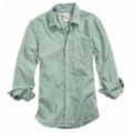 アメリカンイーグル EAGLE RELAXED GINGHAM SHIRT (Green)