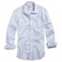 アメリカンイーグル EAGLE RELAXED STRIPE SHIRT (White/Blue Stripe)