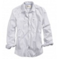 アメリカンイーグル EAGLE RELAXED STRIPE SHIRT (White/Light Grey Stripe)