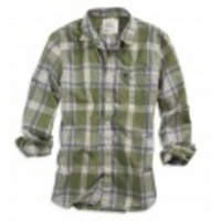 アメリカンイーグル EAGLE SUNWASHED MADRAS SHIRT (Green)