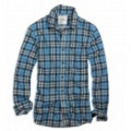 アメリカンイーグル Eagle Double Weave Flannel Shirt (Blue)