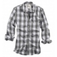 アメリカンイーグルメンズ Eagle Plaid Shirt (Grey)