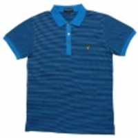 LYLE&SCOTT VINTAGE-ファインボーダーポロシャツ(Electric Blue) KH771V22