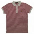 LYLE&SCOTT VINTAGE-ファインボーダーポロシャツ(Light Gray) KH771V22