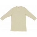 Smokey Wood 7分袖Uネックカットソー(Off White) SW010214