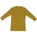 Smokey Wood 7分袖Uネックカットソー(Yellow) SW010214