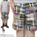 【30%OFF】【Ralph Lauren】 Madras Check Pachwork Shorts / ポロ ラルフローレン マドラス チェック柄 パッチワーク ショーツ