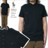 【Ralph Lauren】Military Jersey Polo Shirt Black/ポロ ラルフローレン ミリタリー ジャージ ポロシャツ ブラック