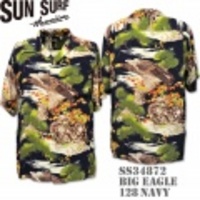 Sun Surf（サンサーフ）アロハシャツ SS34872【BIG EAGLE】Navy