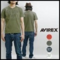 AVIREX【アビレックス】ミリタリープリントVネックＴシャツ「ＵＳＡＡＦ」