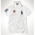 POLO RALPH LAUREN(ポロラルフローレン) Slim Custom-Fit USA Polo【WHT】