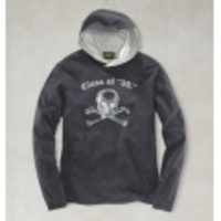 POLO RUGBY(ポロラグビー) HOODED REVERSIBLE SKULL TEE【BLK/GREY】