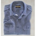 POLO RUGBY(ポロラグビー) MILITARY CHAMBRAY WORKSHIRT【Medium Wash】