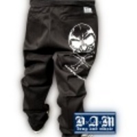 SKULL WORK PANTS/BLACK ボトム【DxAxM/ ダム】