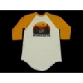 M★古着7分丈Tシャツ 80年代 ミネソタ カモ 白×黄