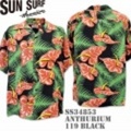 Sun Surf（サンサーフ）アロハシャツ SS34843【ANTHURIUM】Black