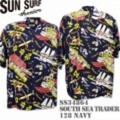 Sun Surf（サンサーフ）アロハシャツ SS34864【SOUTH SEA TRADER】Navy