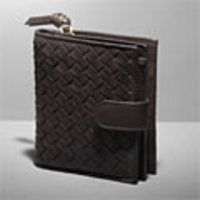 BOTTEGA VENETA[ボッテガ・ヴェネタ] イントレチャートの２つ折り財布[コーヒーブラウン]121059 v0013 2040