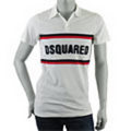 DSQUARED2[ディースクエアード]　天竺編み地ポロシャツ[ピュアホワイト]gc562 21331 001