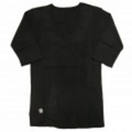 SABLE CLUTCH (セーブル クラッチ) CROWN EMBROIDERY PINCH SOFT FRAISE HALF SLEEVE T-SHIRTS(Black) SC01-018