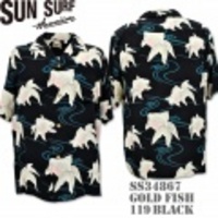 Sun Surf（サンサーフ）アロハシャツ SS34867【GOLDFISH】Black